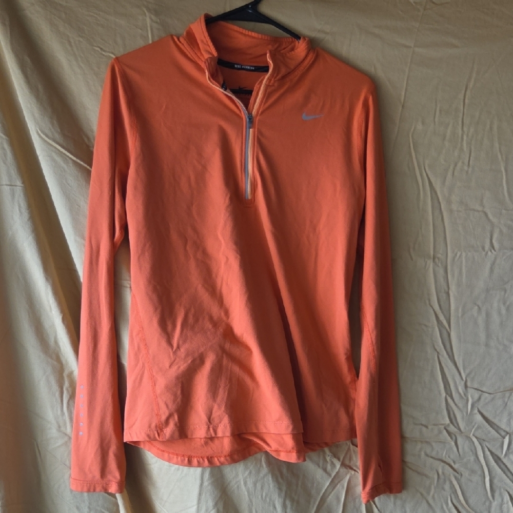 Nike Vibrant Orange Quarter-Zip Top